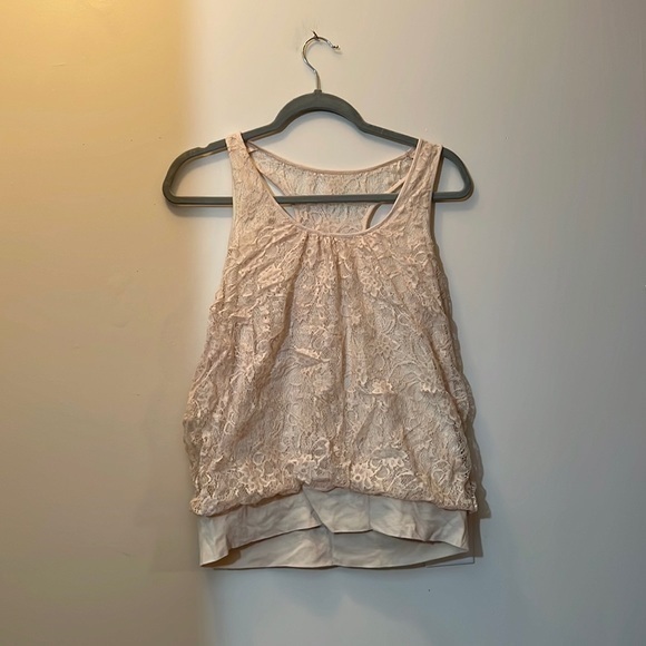 Women’s Size Medium Razorback Style Lace, Tank Top By Express